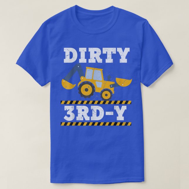 Bards Construction Lastbil 3:e födelsedagspojken E T Shirt (Design framsida)