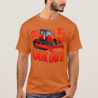 Bards Construction Lastbil 5th Birthday Boy 5 Year T Shirt