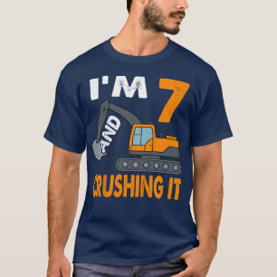 Bards Construction Lastbil 7:e Birthday Boy 7 Year T Shirt