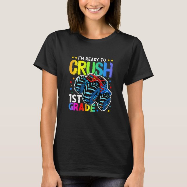 Bards Crush First Klass 1:a Monster Lastbil tillba T Shirt (Framsida)