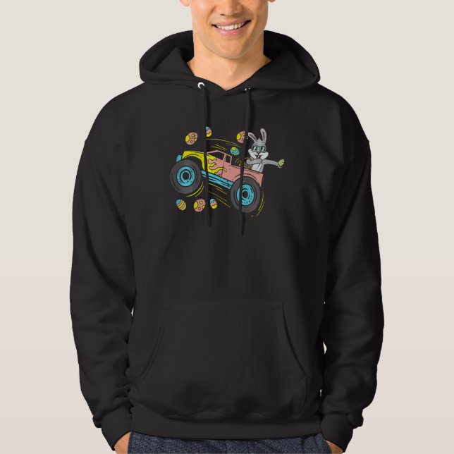 Bards Dabbing Påskhare på Monster Lastbil Dab Dan Hoodie (Framsida)