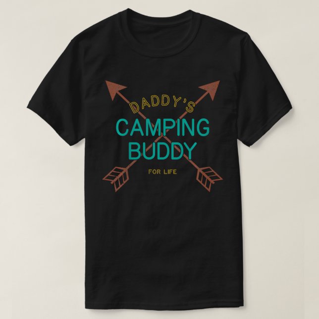 Bards Daddys Camping Buddy Cute Hiking Outr Advent T Shirt (Design framsida)