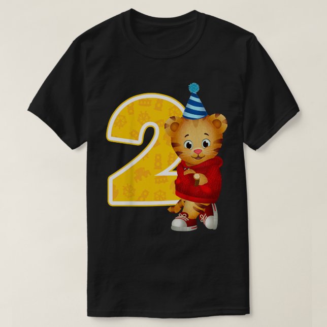 Bards Daniel Tigers grannskap min andra födelsedag T Shirt (Design framsida)