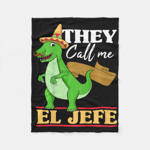 Bards De kallar mig El Jefe Cinco De Mayo Dinosaur Fleecefilt