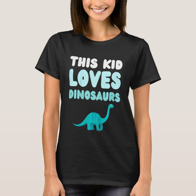 Bards Denna Kid Kärlek Dinosaurs Roligt Novelty Ki T Shirt (Framsida)