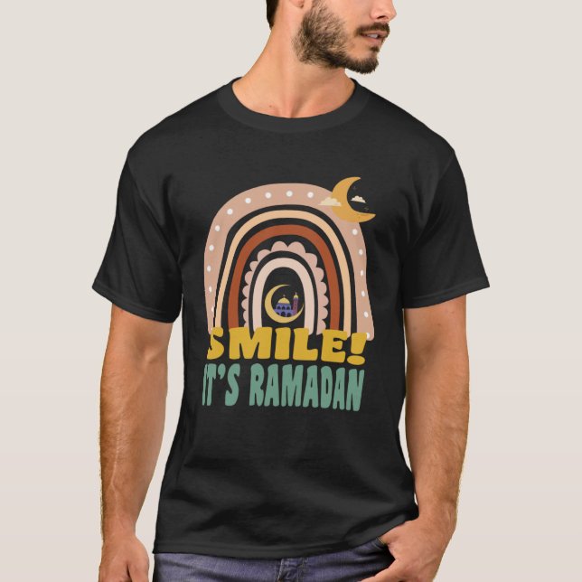 Bards Det är Ramadan Bro Smile Muslim s Fasting Mo T Shirt (Framsida)