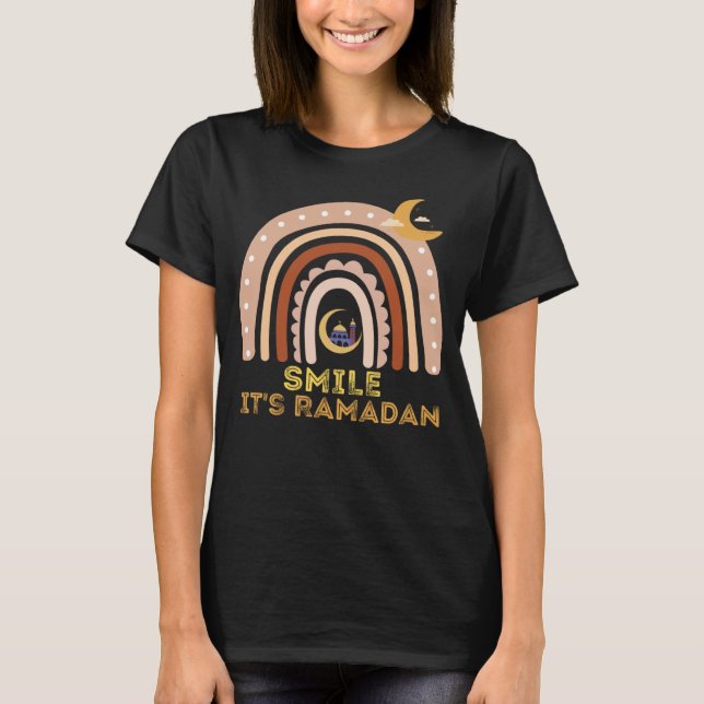 Bards Det är Ramadan Bro Smile Muslim s Fasting Mo T Shirt (Framsida)