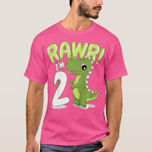 Bards Dinosaur 2 och födelsedagskorgen Dinosaur Bi T Shirt