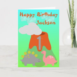 Bards Dinosaur Personlig Birthday Kort