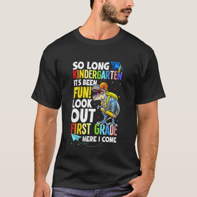 Bards Dinosaur Trex så länge Kindergarten här, gör T Shirt (Framsida)