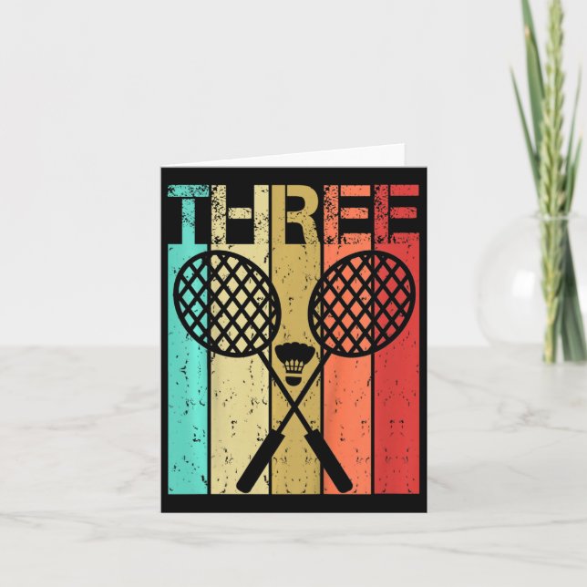 Bards Dminton 3 Birthday Boy Dminton 3 år Ol Kort (Framsida)