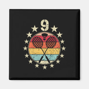 Bards Dminton Birthday 9 Year Old Boy Dminton 9th Magnet