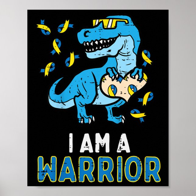 Bards Down Syndrome Warrior Dino Awareness Trex Bo Poster (Framsidan)