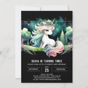 Bards Fantasy Horse Birthday Inbjudningar