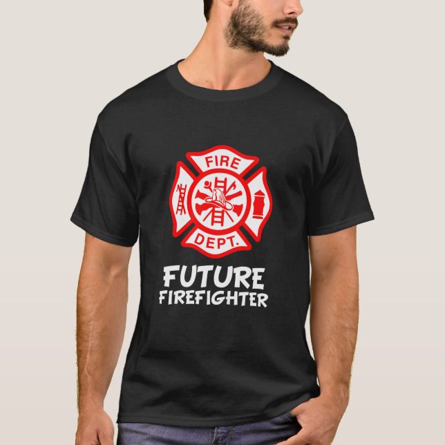 Bards Fire Department Fireman Symbol Funny Future  T Shirt (Framsida)
