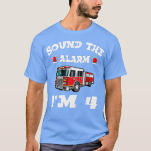 Bards Fire Lastbil 4e födelsedagen Boy Småbarn eld T Shirt