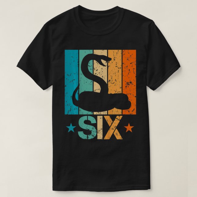 Bards Funny 6e Snake Birthday 6 T Shirt (Design framsida)
