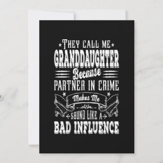 Bards Funny Granddotter Mamma Bad Influence Mammor Julkort