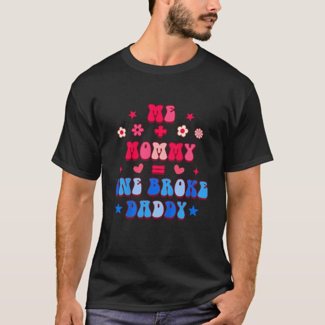 Bards Funny Pappa Me Baby Me Plus Mamma Equal 1 B T Shirt (Framsida)