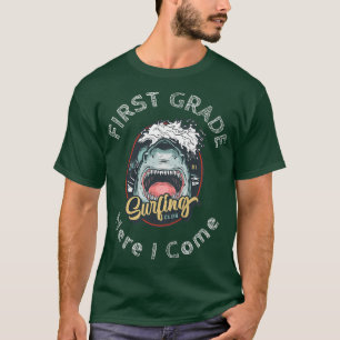 Bards Funny Shark First Klass, här Kom Kids Bac T Shirt