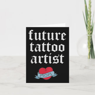 Bards Future Tatto Artist Kids Småbarn Mamma Heart Kort