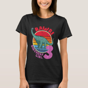 Bards Girl 3rd Birthday I Rawr Brachiosaurus I Fam T Shirt
