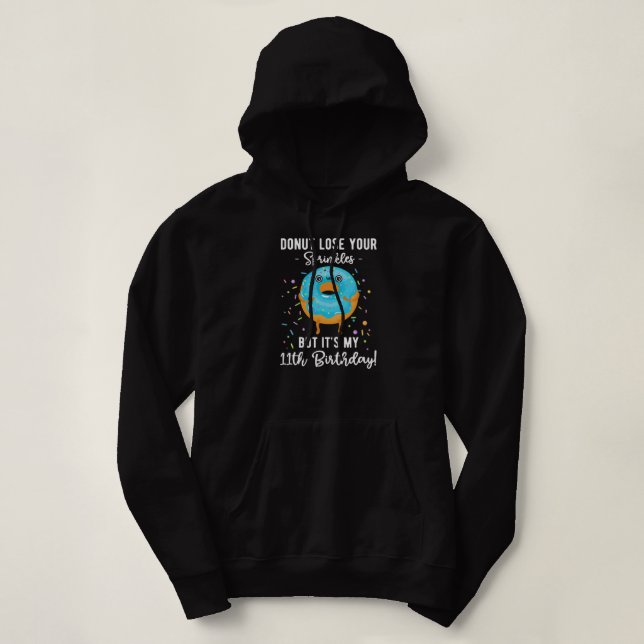 Bards Girl Funny Donut Eelfte födelsedagen 11:e BD T Shirt (Design framsida)