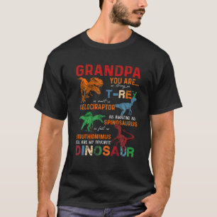 Bards Grandpa du är min favoritdoinosaur Far T Shirt