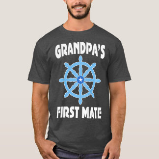 Bards Grandpas First Mate Grandson Sailing T Shirt