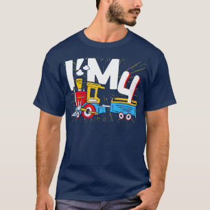 Bards Im 4 dagar Ånglokomotiv söt 4e födelsedagen T Shirt