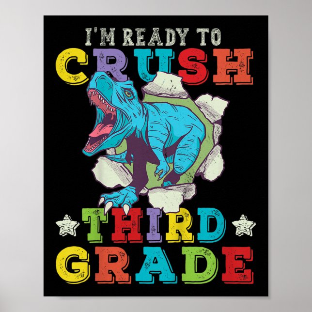 Bards Im-Redo för att krossa tredje Klass-dinosaur Poster (Framsidan)