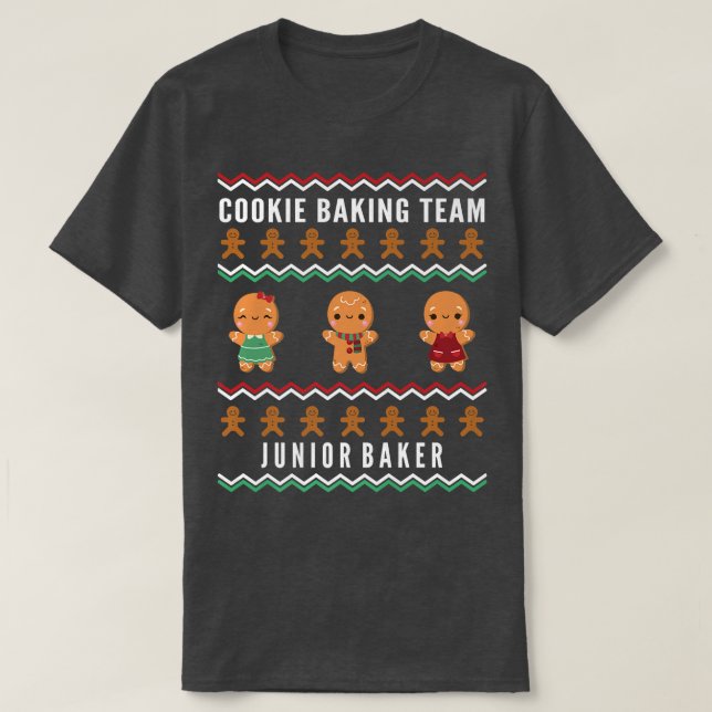 Bards jul Cookie Baking Team Junior Baker T Shirt (Design framsida)