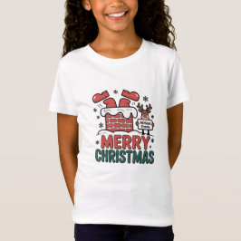 Bards jul T-Shirt - Merry & Bright med Santa