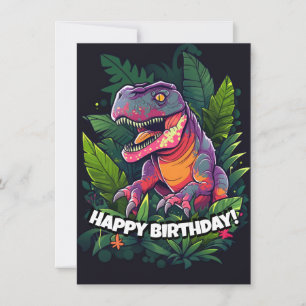Bards Jurassic Dino Dinosaur-födelsedagskort Julkort