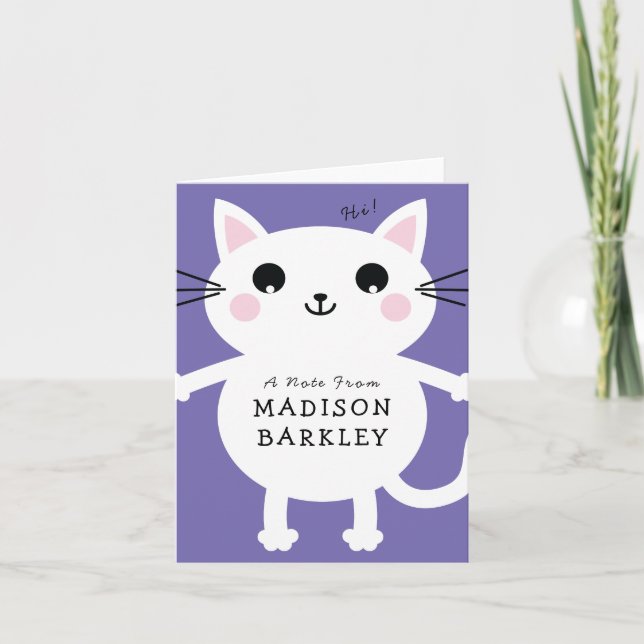 Bards Kattunge Cute Stationary Anteckningskort (Framsida)