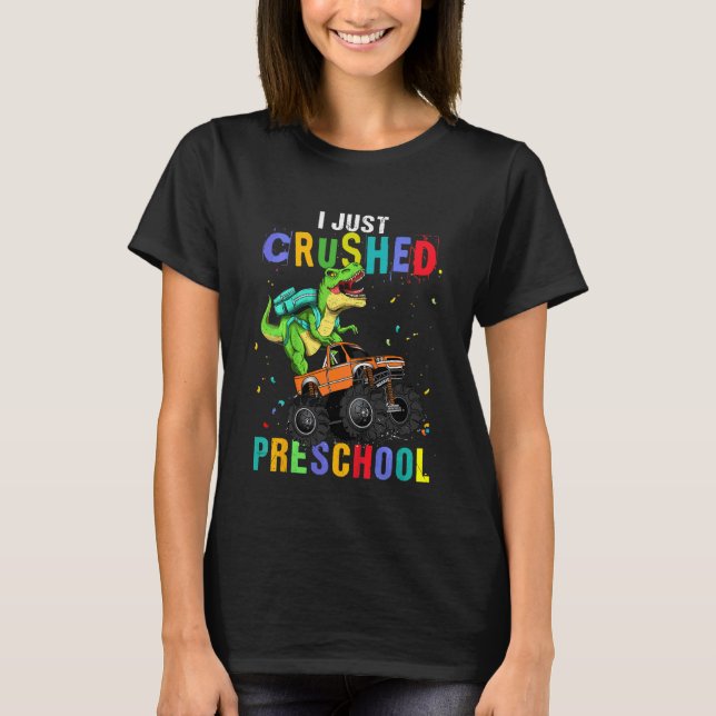 Bards Kids I krossade nyligen Preschool Dinosaur T T Shirt (Framsida)