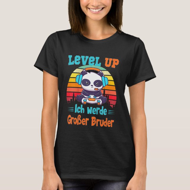 Bards Level Up Big Brother Family Baby Brother T Shirt (Framsida)