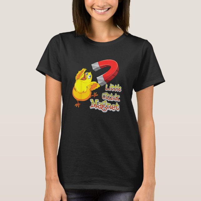 Bards Little Chick Magnet Boys Kids Småbarn Påsk T Shirt (Framsida)
