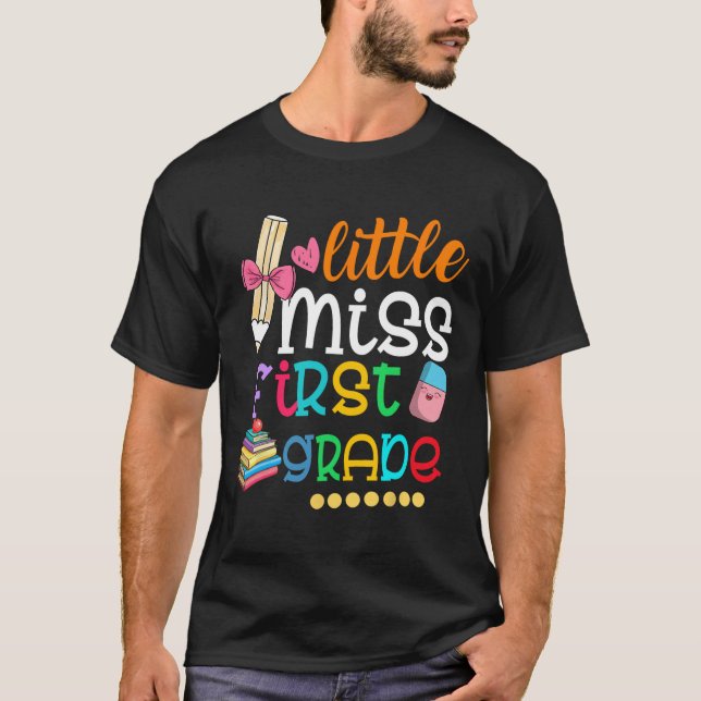 Bards Little Miss First Klass Back to school 1st G T Shirt (Framsida)
