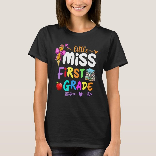 Bards Little Miss First Klass Back to school Stude T Shirt (Framsida)