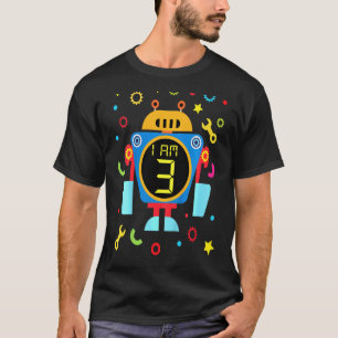 Bards Little Robot Birthday 3 Birthday Technician T Shirt