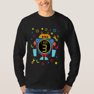 Bards Little Robot Birthday 3 Birthday Technician T Shirt