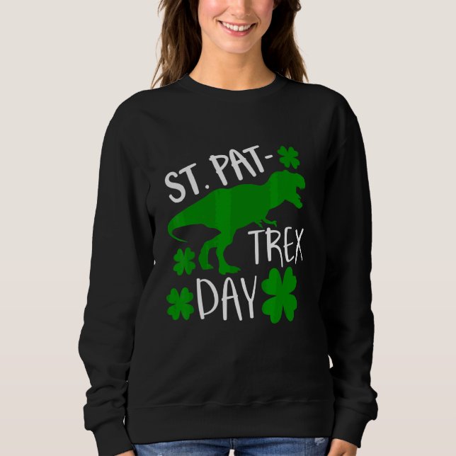 Bards Lycklig St Pat Trex Day Dino Patricks Småbar T Shirt (Framsida)