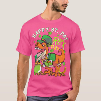 Bards Lycklig St Pat Trex Dino-St patricks day til T Shirt