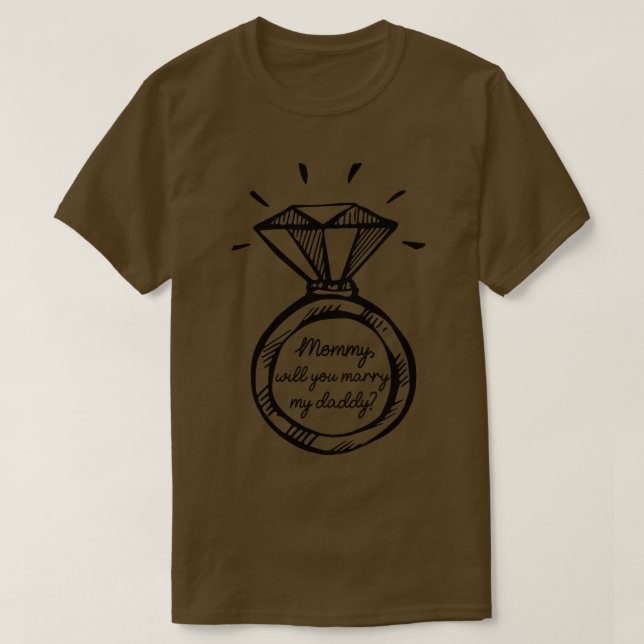Bards Mamma kan du gifta min pappa Cute Bröllop Pr T Shirt (Design framsida)