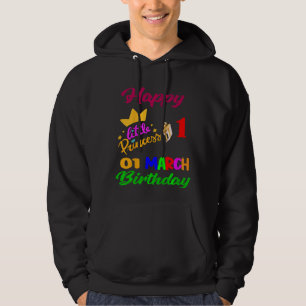 Bards Mars Flickor födelsedag 1 mars Hoodie