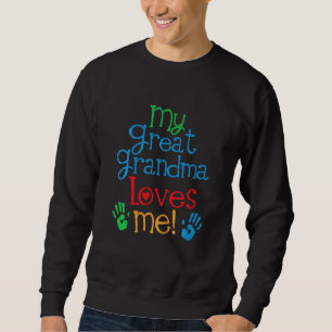 Bards Min Underbara mormor Kärlek Me Grandson Lång Ärmad Tröja