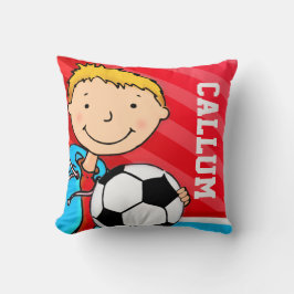 Bards namn-pojkar fotbollsfotbollsfotbollsdammskud kudde