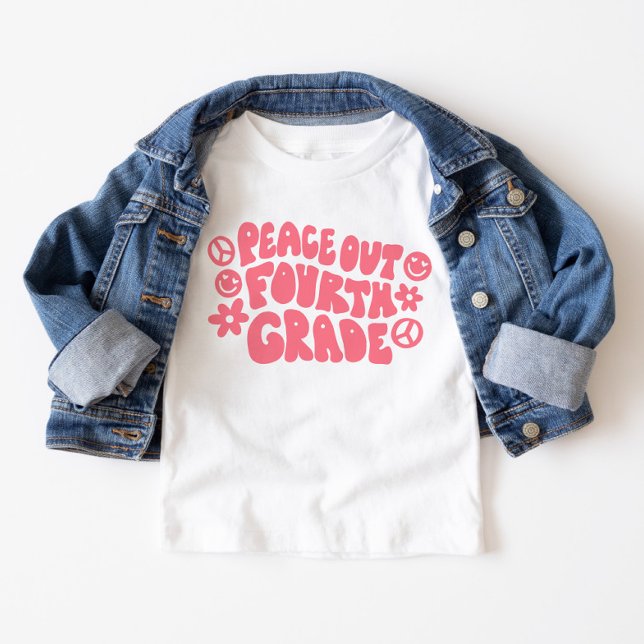 Bards Peace Out Fjärde Klass T-Shirt i Rosa (Skapare uppladdad)