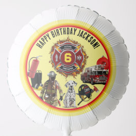 Bards Personalize Age & Namn Firefighter Birthday 